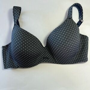IZOD Tshirt bra grey blue underwire comfort strap 3 hook size 40D